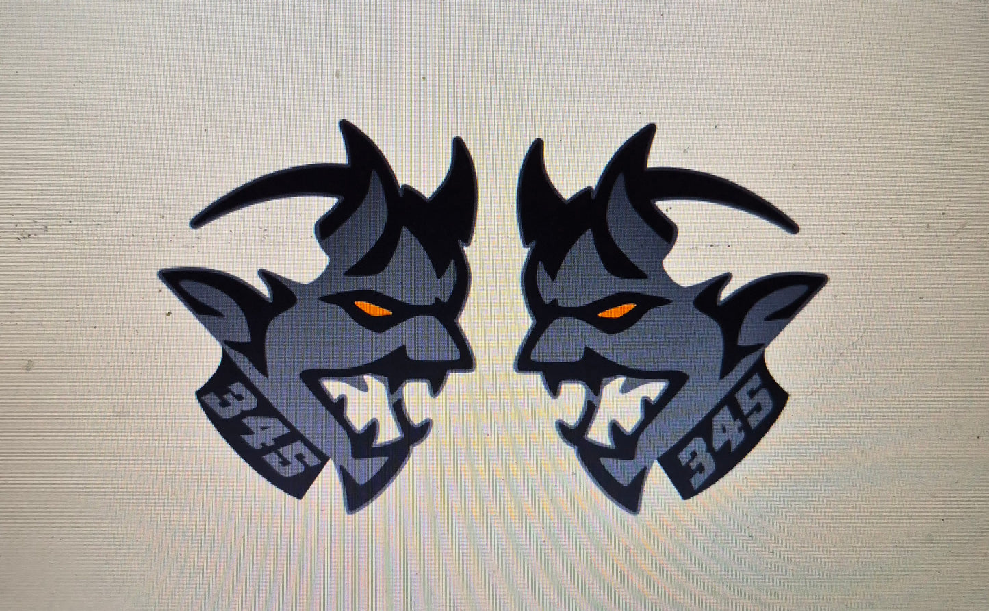 Demon 345 badges. Includes 2