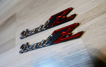Devil Z badges. Includes 2