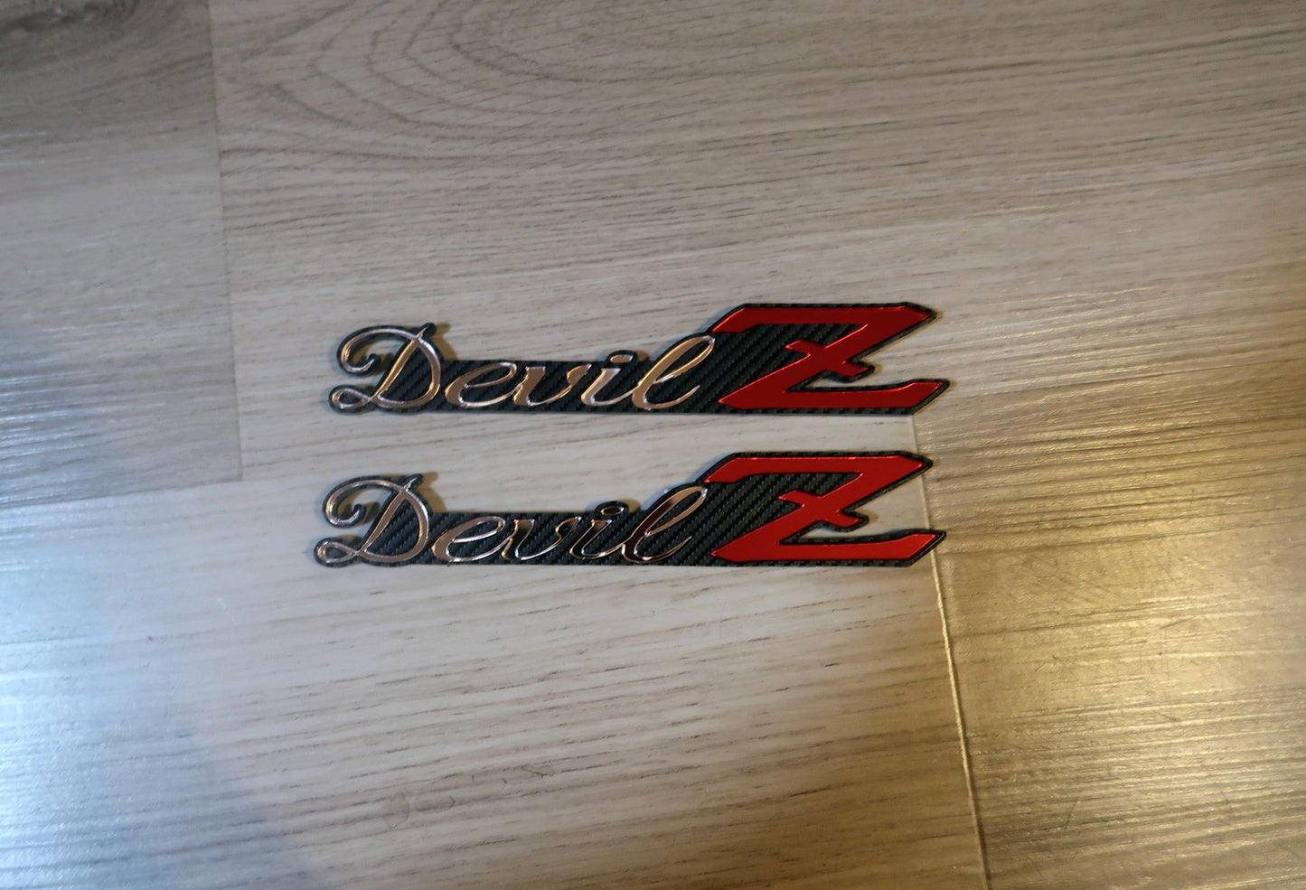 Devil Z badges. Includes 2
