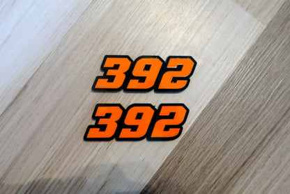 392, or 345, or 426 fender badges. Includes 2.