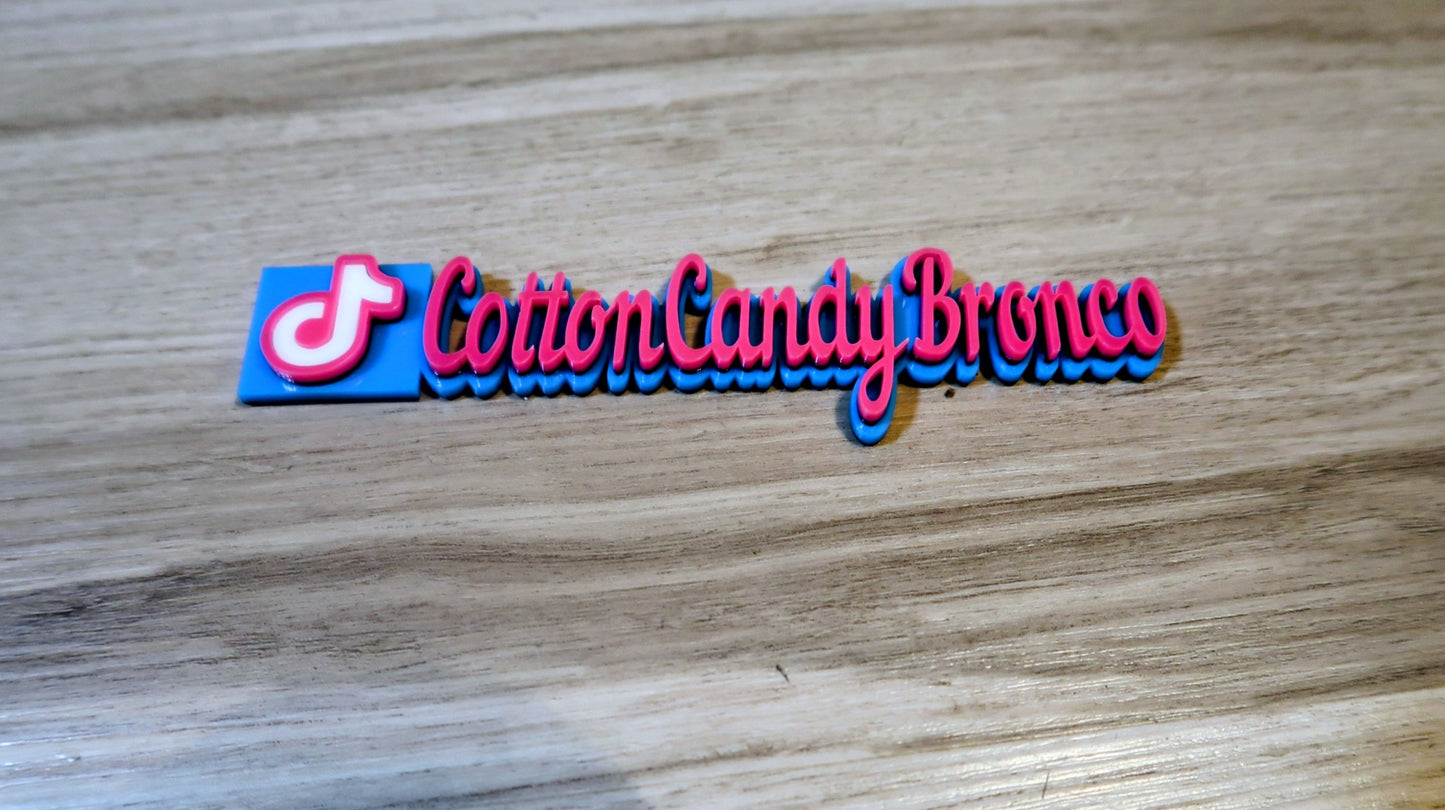 Custom TikTok, Instagram, facebook tag Badge